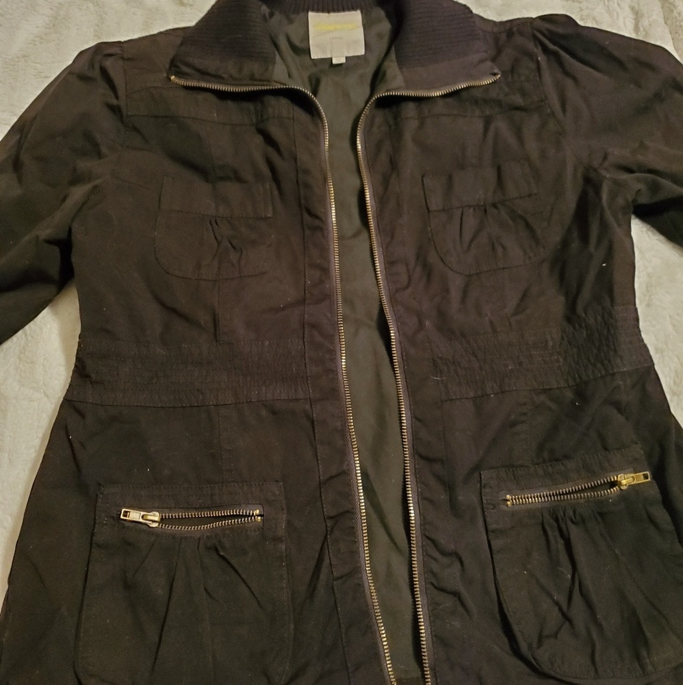Charlotte russe Black utility jacket Large Junior's